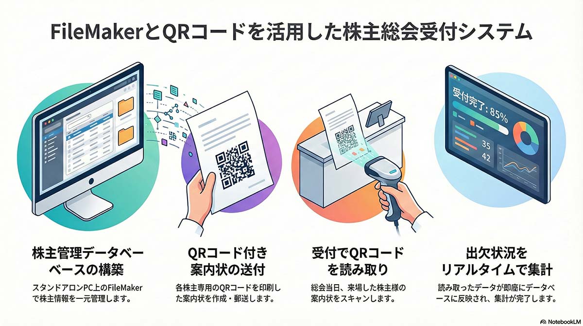 FileMaker株主管理・QRコード受付システム